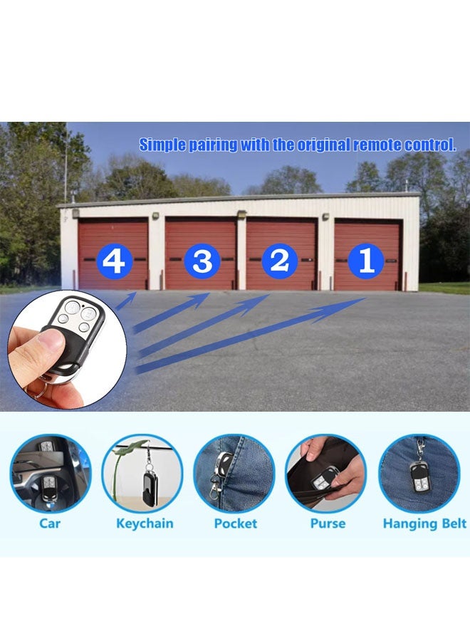 2 Pack 433 MHz Garage Door Opener Remote,  4 Channel Universal Garage Door Remote for LiftMaster  Most Manufacturers Gadgets, Car, Home and Garage - Image 2